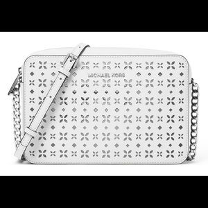 Michael Kors White and Silver Handbag